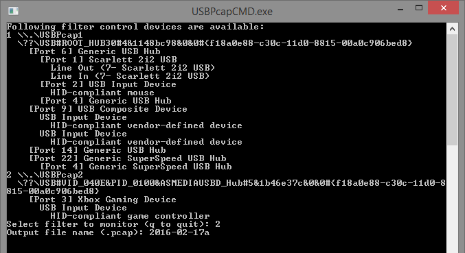 Run USBPcapCMD.exe, this will open a new window